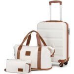 Kono valise cabine 55x38x20cm abs bagage valise rigide l�gere � 4 roulettes valises de voyage + sac cabine ...