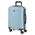 Valise cabine - itaca - bleu clair - coque rigide - trolley inclus - mixte