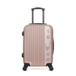 Valise cabine liam 55 cm 4 roues - rose - gentleman farmer 55x35x21cm