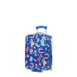 Valise cabine rigide enfant a85118 monstres 49 cm bleu