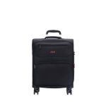 Valise cabine souple - jump - ref 59969 - noir - 55x40x20 cm - trolley extensible