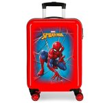 Valise enfant - marvel - valise cabine spiderman black - 55 x 38 x 20 cm - rouge