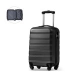 Valise grande à coque rigide - homnoble - 75cm - légère - 4 roues - cadenas à code - noir Valise grande à coque rigide - homnoble - 75cm - légère - 4 roues - cadenas à code - noir