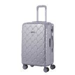 Valise grande taille 60 cm 4 roues doubles. - mati�re polycarbonate - couleur argent - gamme bagage rigide ...
