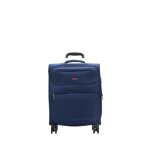 Valise souple cabine - jump - ref 59969 - 55x40x20 cm - bleu - trolley extensible