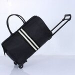 Valise souple sac  roulettes de voyage pliable - vitata - cabine - noir - toile oxford - 50 * 33 * 23 ...