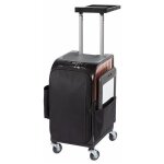 Valise table rollercoaster - sibel - rose - ultra r�sistante - plateau pratique - roues anti - cheveux ...