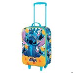 Valise trolley soft 3d - disney lilo et stitch colors - turquoise - taille unique