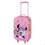 Valise trolley soft 3d - disney minnie mouse kitten - rose - taille unique