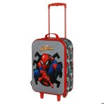 Valise trolley soft 3d - spiderman symbol - gris - taille unique