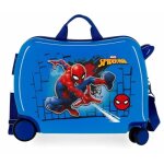 Valise enfant - marvel - valise trotteur spiderman red - 50 x 39 x 20 cm - bleu