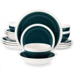 Vancasso vaisselle srie ori - gn16 pcs service de table complet avec conception de points de ssame ...