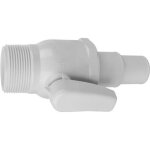 Vanne 1 / 4 de tour 1 - 1 / 2 - diam 32 / 38 mm pour tuyau flottant de piscine - blanc - linxor