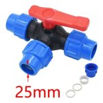 Vanne  bille darrt25mm robinet  tournant sphrique  trois voies  connexion rapide pvc pe tuyau  ...
