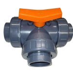 Vanne pvc 3 voies t diam�tre 32 mm - jardiboutique