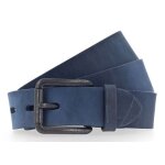 Vanzetti ceinture bleu fonc en cuir pour homme - denim love 40mm full leather belt dark jeans blue 211306 ...