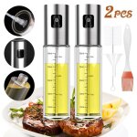 Vaporisateur dhuile et de vinaigre - 2pcs - 100ml - avec brosse et entonnoir - accessoires de cuisine ...