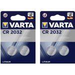 Varta lot de 4 piles bouton cr 2032 lithium 6032 3v