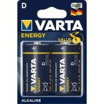 Varta pack de 2 piles alcalines energy d (lr20)