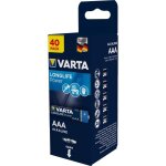 Varta pack de 40 piles alcalines longlife power aaa (lr03) 15v