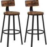 Vasagle lot de 2 tabourets de bar avec dossier cadre en acier hauteur de 732 cm style industriel marron ... Vasagle lot de 2 tabourets de bar avec dossier cadre en acier hauteur de 732 cm style industriel marron ...
