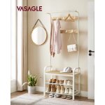 Vasagle meuble d?entre avec tagre  chaussures  3 niveaux vestiaire porte - manteau industriel 72 ...