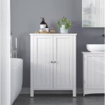 Vasagle meuble salle de bain 60 x 30 x 80 cm armoire sur pieds avec 2 portes et 2 tagres rglables ...
