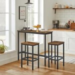 Vasagle table haute avec 2 tabourets table de bar avec 2 chaises de bar style industriel cadre en acier ... Vasagle table haute avec 2 tabourets table de bar avec 2 chaises de bar style industriel cadre en acier ...