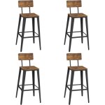 Vasagle tabouret bar industriel lot de 4 chaise bar cuisine avec dossier cadre en acier montage facile ... Vasagle tabouret bar industriel lot de 4 chaise bar cuisine avec dossier cadre en acier montage facile ...