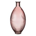 Vase bouteille firenza - h59 x �29 cm - verre recycl� - rose clair - mica decorations