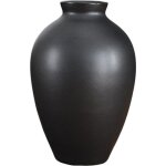 Vase � fleurs - homyl - design �l�gant - c�ramique - noir - 13x8 cm