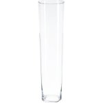Vase conique transparent - paris prix - 70cm - verre - contemporain - design
