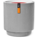 Vase cylindre - capi europe - groove nl - 36 x 38 cm - ivoire