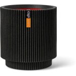 Vase cylindre - capi europe - groove nl - 36 x 38 cm - noir