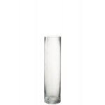 Vase cylindrique - j - line - medium - verre transparent - 10 cm x 40 cm - design contemporain