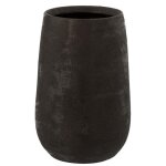 Vase d�co irr�gulier rugueux 31cm noir