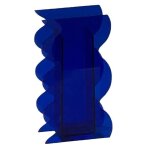 Vase d�coratif - omabeta - vase � fleurs en acrylique - forme ondul�e - couleur bleu - design contemporain ...