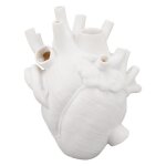 Vase d�coratif - salalis - vase c?ur - r�sine moderne - blanc - design contemporain