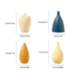 Vase dcoratif - vvikizy - petit vase en cramique - jaune - design contemporain - 13x65 cm