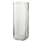 Vase design carr droit 32cm transparent