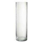 Vase design en verre vola 50cm transparent