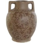 Vase - item - feuilles brunes - grs mat - marron - objets dcoratifs