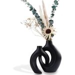 Vase noir mat vase pampa vase en cramique vases decoratifs art design vasepour la maison dcor salon ...