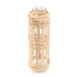 Vase en osier beige torsad en cristal vase dcoratif en verre gaufr vase en verre transparent boho ...