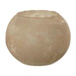 Vase rond design en verre soda 18cm or