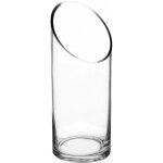 Vase en verre cylindrique 25cm transparent