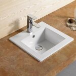 Vasque encastrable carre cramique - 42x42 cm - bent