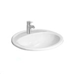 Vasque  encastrer roca ibon ovale 52x41cm cramique blanc