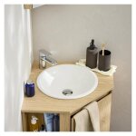 Vasque  encastrer ronde en cramique blanche 37cm