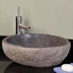 Vasque en pierre à poser 40cm - design Épuré et Élégant - installation facile - matériau durable et naturel ... Vasque en pierre à poser 40cm - design Épuré et Élégant - installation facile - matériau durable et naturel ...